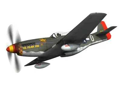 North American P-51D - Ol Flak Joe 3D model
