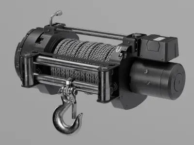 Winch Fully Detailed 3D model