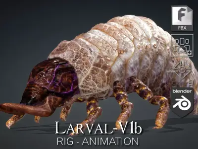 Larval-V1b 3D model
