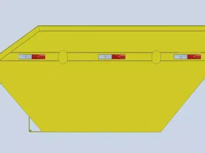 Industrial dumpster 3D model