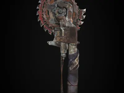 Apocalypse Weapon Low-poly 3D model