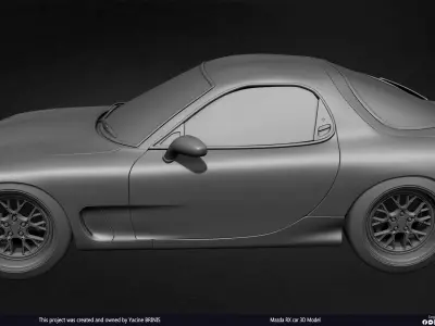 Mazda 3D Model Car Low-poly 3D model