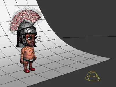 Baby roman legion soldier Cartoon Rigged 3D model