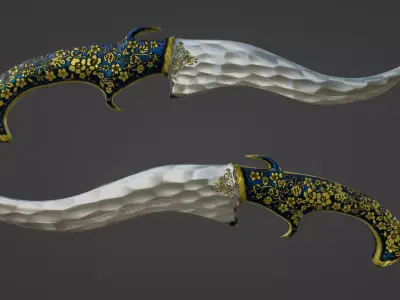Stylized Dagger Low-poly 3D model
