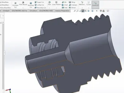 Luer lock medical thread - male adapter G1-4 3D model