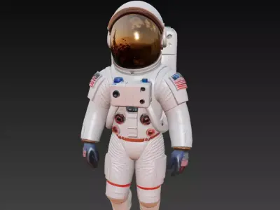 Man Astronaut Spacesuit Cosmonaut 3D model
