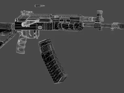 Ak12 Assault rifle Low-poly 3D model