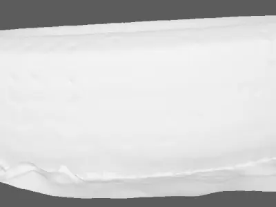 An old worn out Tyre of heavy vehicle 3D model