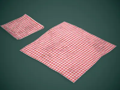 Picnic Cloth Low-poly 3D model