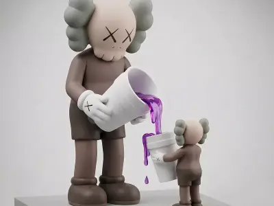 Kaws Bad Influence Lean on Me for Print 3D print model