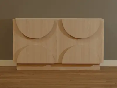 Semicircle Sideboard Console Table by Path Design Free 3D model