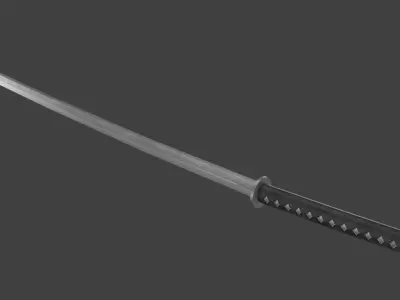 Katana Sword Japanese  Low-poly 3D model
