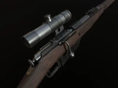 Mosin Nagant M1891 Low-poly 3D model