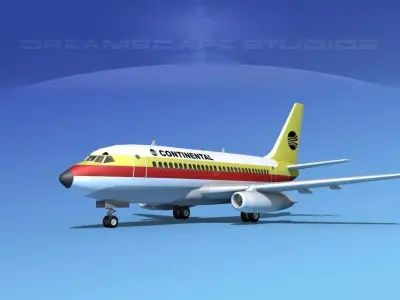 Boeing 737-100 Continental 1 3D model