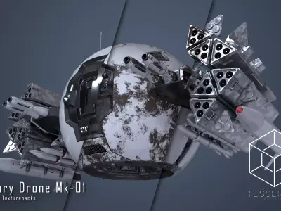 Military Drone Mk1 Pack 3D model