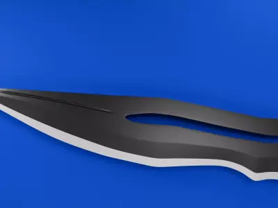Sharpe and nice knife  Low-poly 3D model