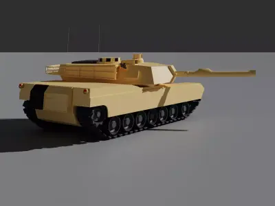 M1 Abrams Low-poly 3D model