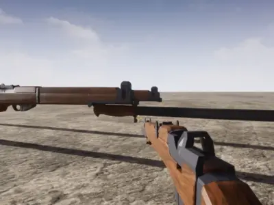 Lee-Enfield SMLE No1 Mk3 303 with Bayonet blend and fbx files Free low-poly 3D model