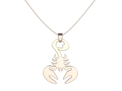 Scorpio zodiac pendant 3D print model