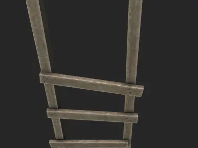 Old Ladder Free low-poly 3D model