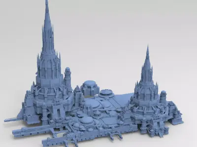 Gondorian castle towers  3D model