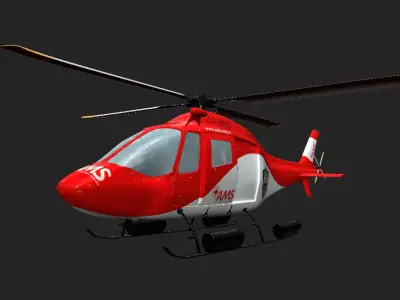 Red Cross Helicopter 3D model