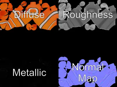 Clownfish Inflatable Model Pack Low-poly 3D model