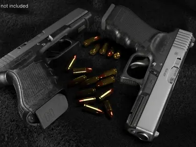 Glock 17 with Magazine 3D model