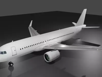Airbus a320neo  model with generic livery Low-poly 3D model