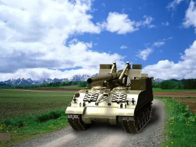 Tank 155mm GMC  M40 or 8inch Howitzer Motor Carriage M43 3D model