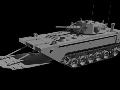 PLA ZBD-05 amphibious fighting vehicle 3D model