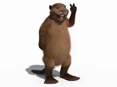 Cartoon Beaver 3D model