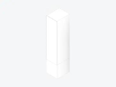 Locker - Laminate - Integral - Classic - High Base - 1 Door Low-poly 3D model