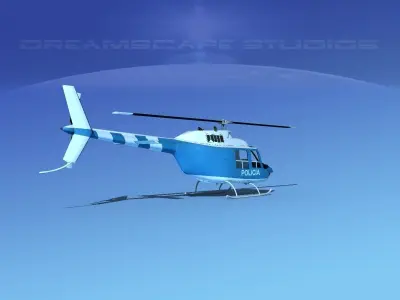 Bell 206 Policia 3D model