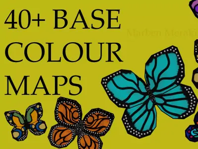 Low-Poly Cartoon Butterfly Low-poly 3D model