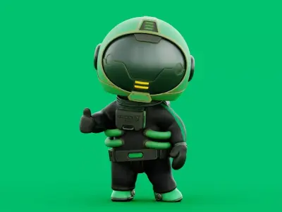 SPACE MAN-02 RIGGED 3D model