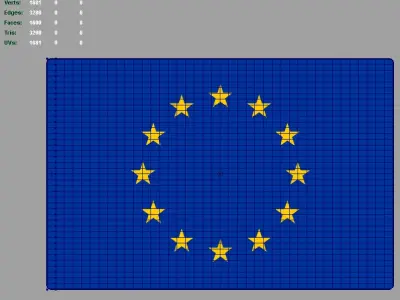 Evropean Union 3d Flag 3D model