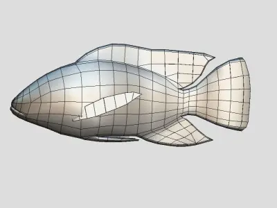 Oreochromis Realistic Animated Low-poly 3D model