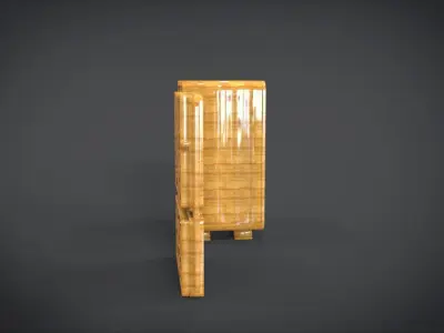 Classic Ornament cupboard Furniture Low-poly 3D model