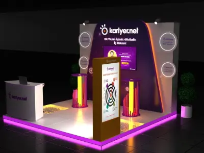 Exhibition fair stant technology 4x4 3D model