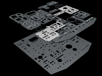 Boeing 737 Overhead Panels 3D print model