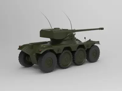 Panhard EBR armoured car 3D model
