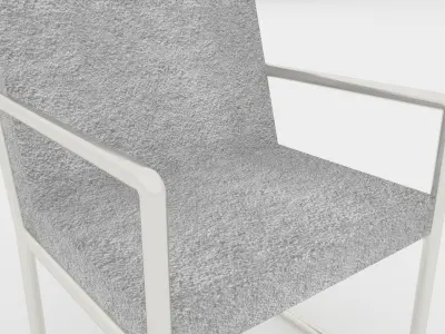 Chair with fabric and metal frame Free low-poly 3D model