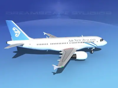 Airbus A319 Air New Zealand 3D model