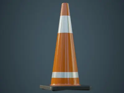 Traffic Cone 6A Low-poly 3D model