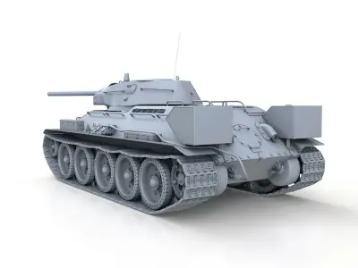 T-34-76 - Model 1942 - Factory 112 - Soviet Medium Tank  3D model