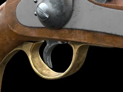 Colt G Mordant 1846 Low-poly 3D model