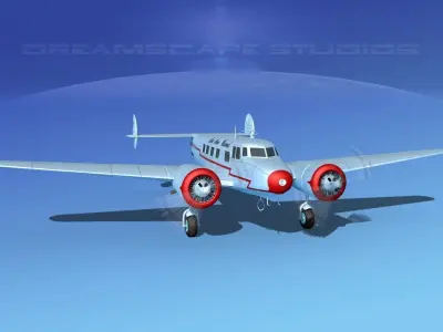 Lockheed L10 Electra LAN Chile 3D model