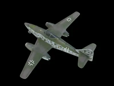 me262 fighter Low-poly 3D model