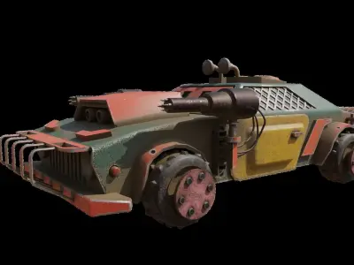 Mad Max Car Low-poly 3D model